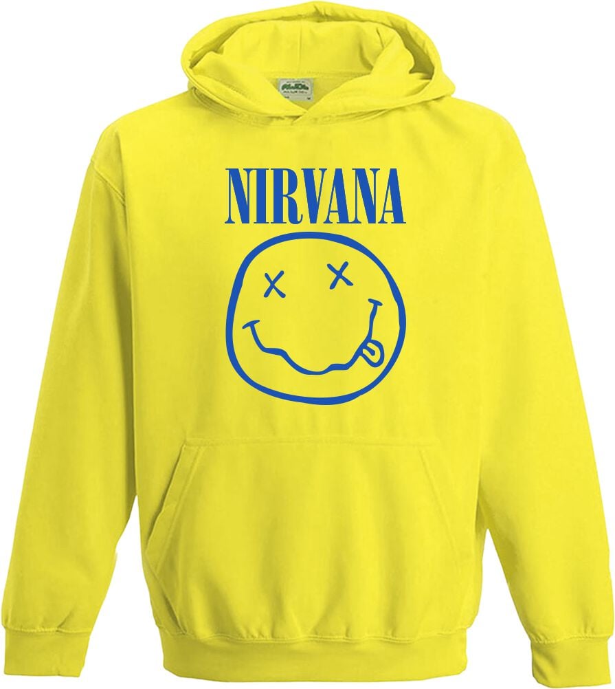 Sweat-Shirt à capuche  de Nirvana - Kids - Logo - S à L - pour filles & garçonse - jaune - Nirvana