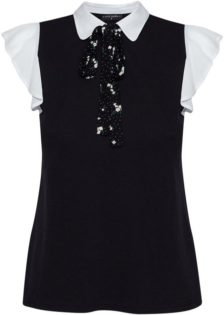 Chemisier  de Vive Maria - Chemisier Chère Camille - XS à XL - pour Femme - noir/blanc - Vive Maria