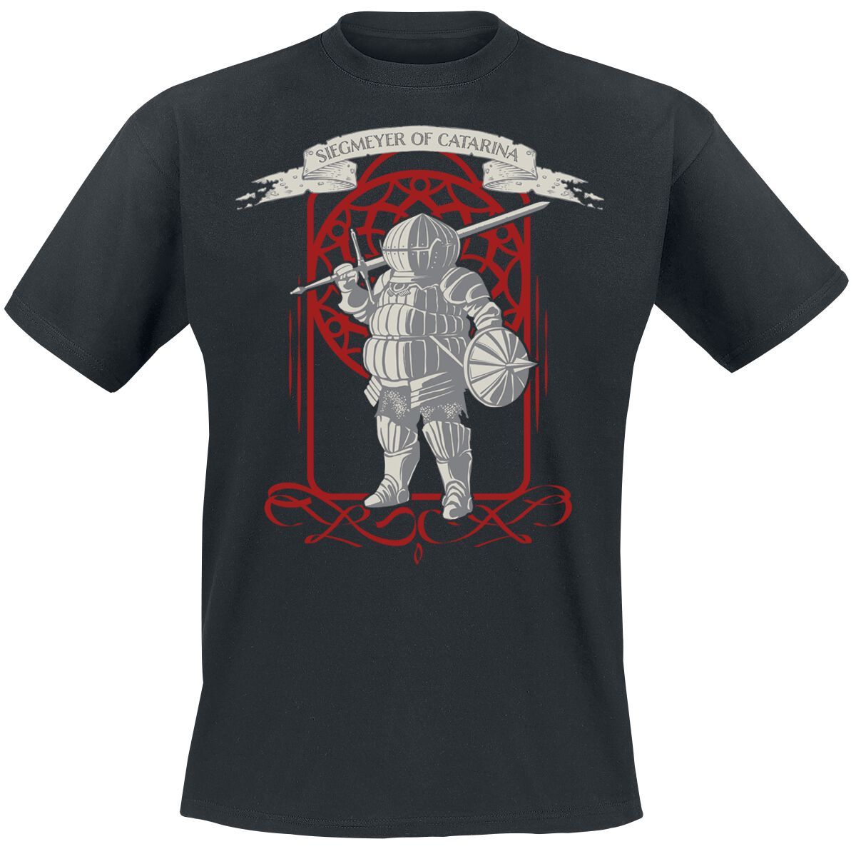 T-Shirt Manches courtes Gaming de Dark Souls - Sigmeyer Of Catarina - S à XL - pour Homme - noir - Dark Souls