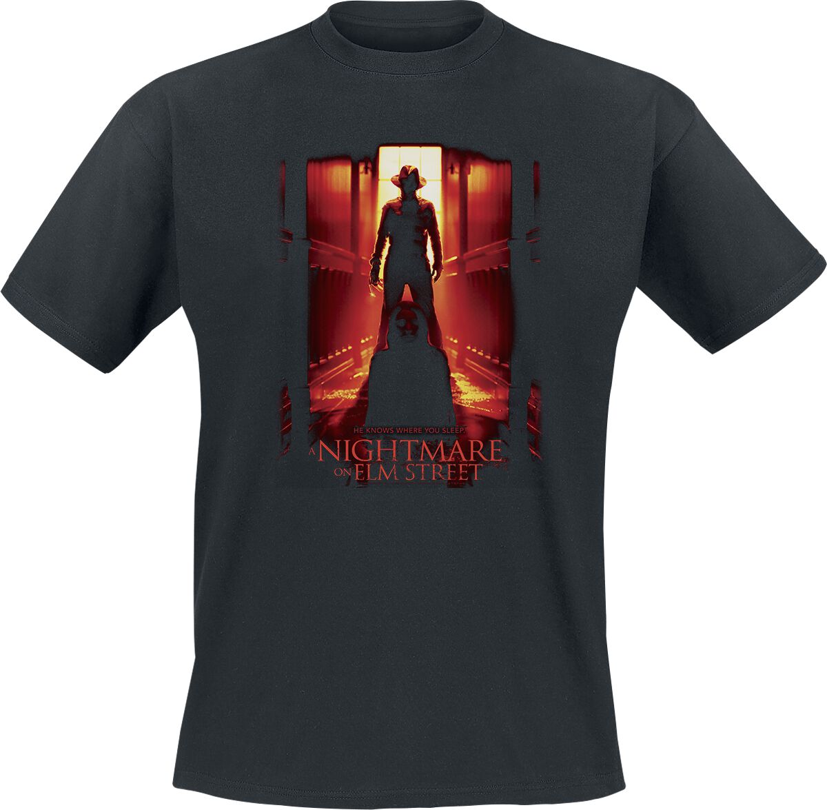 T-Shirt Manches courtes  de Les Griffes De La Nuit - He Knows Where You Sleep - S à 3XL - pour Homme - noir - Les Griffes De La Nuit