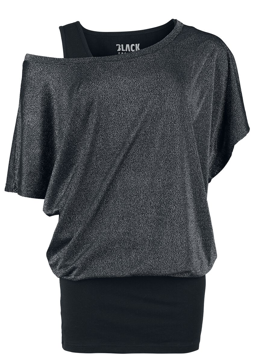 T-Shirt Manches courtes  de Black Premium by EMP - T-Shirt & Débardeur Scintillant - Lot de 2 - S à XL - pour Femme - noir - Black Premium by EMP