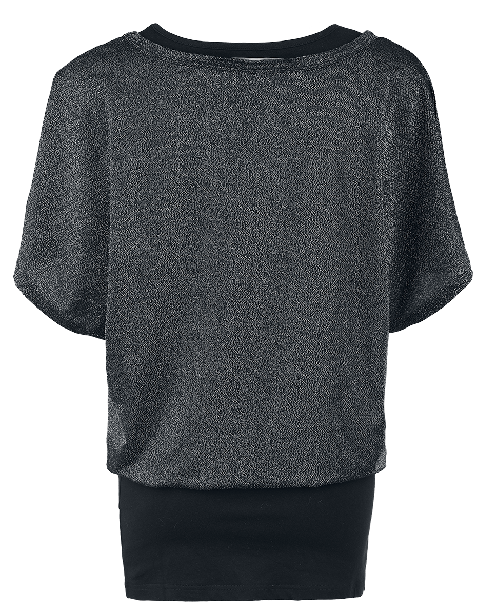 T-Shirt Manches courtes  de Black Premium by EMP - T-Shirt & Débardeur Scintillant - Lot de 2 - S à XL - pour Femme - noir - Black Premium by EMP - View 2
