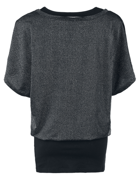 T-Shirt Manches courtes  de Black Premium by EMP - T-Shirt & Débardeur Scintillant - Lot de 2 - S à XL - pour Femme - noir - Black Premium by EMP - View 2