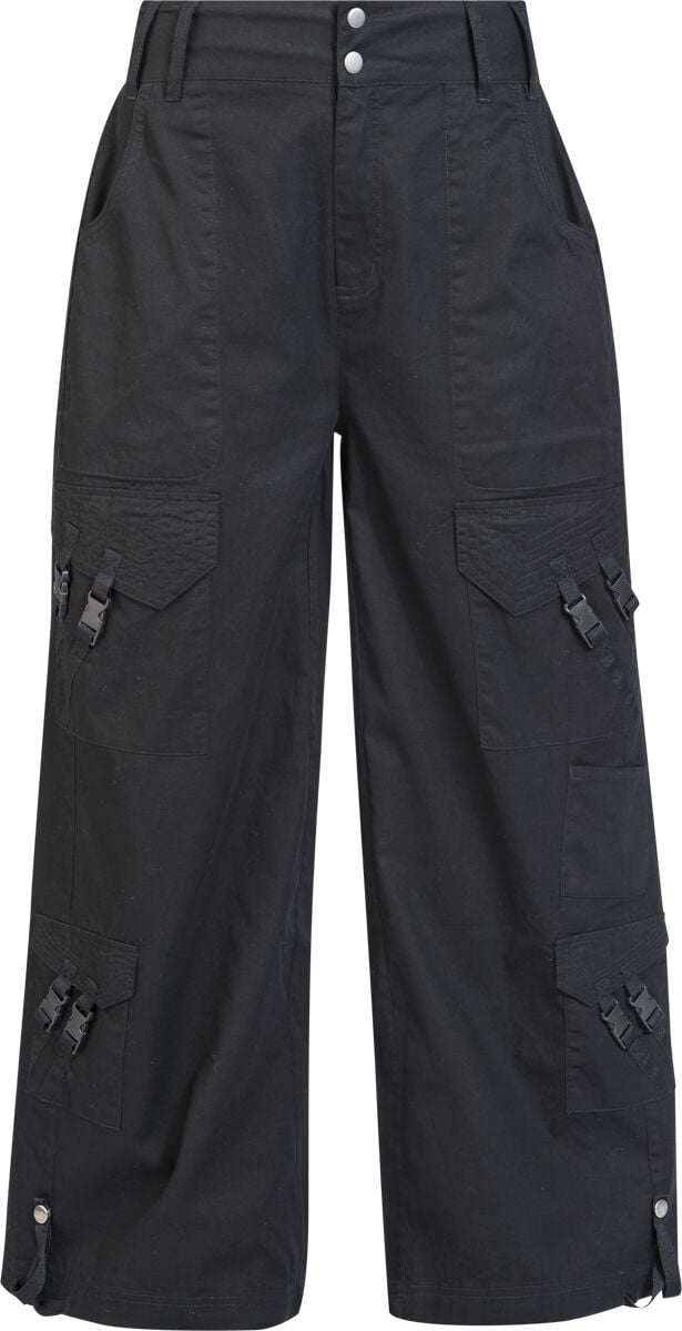 Pantalon en toile  de Gothicana by EMP - S à XXL - pour Femme - noir - Gothicana by EMP