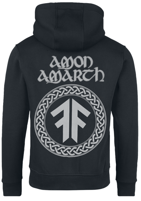 Sweat-shirt à capuche  de Amon Amarth - Logo - S à XXL - pour Homme - noir - Amon Amarth - View 2