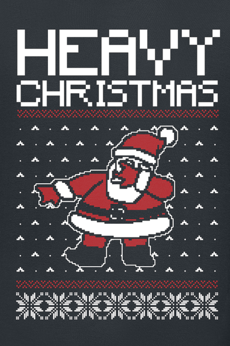 T-Shirt Manches courtes Fun de Slogans - Heavy Christmas - M à 5XL - pour Homme - noir - Slogans - View 2