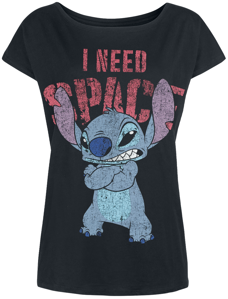 T-Shirt Manches courtes Disney de Lilo & Stitch - I Need Space - S à XXL - pour Femme - noir - Lilo & Stitch - View 2