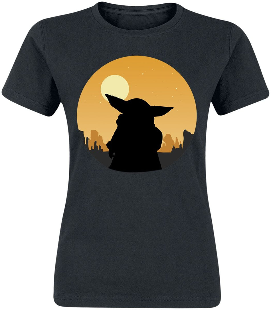 T-Shirt Manches courtes  de Star Wars - The Mandalorian - Grogu - Choucher de Soleil - S à XXL - pour Femme - noir - Star Wars