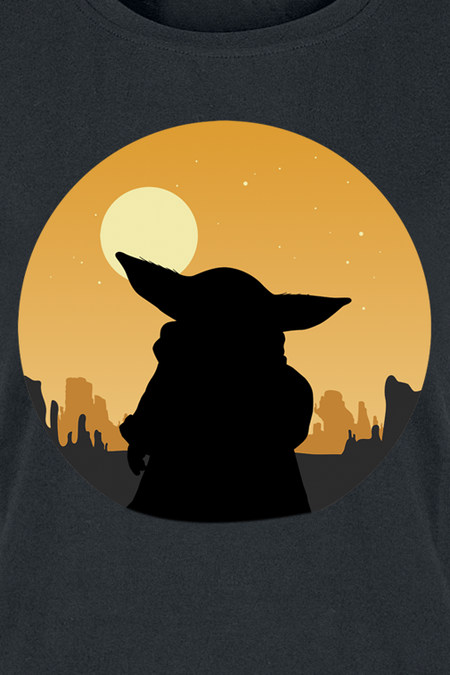 T-Shirt Manches courtes  de Star Wars - The Mandalorian - Grogu - Choucher de Soleil - S à XXL - pour Femme - noir - Star Wars - View 2