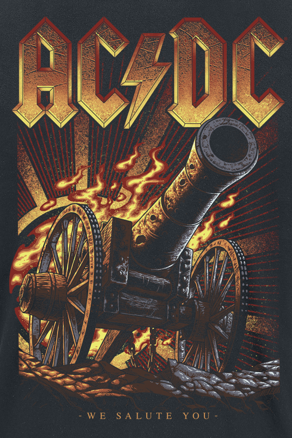 T-Shirt Manches courtes  de AC/DC - Burning Salute - S à 3XL - pour Homme - noir - AC/DC - View 2