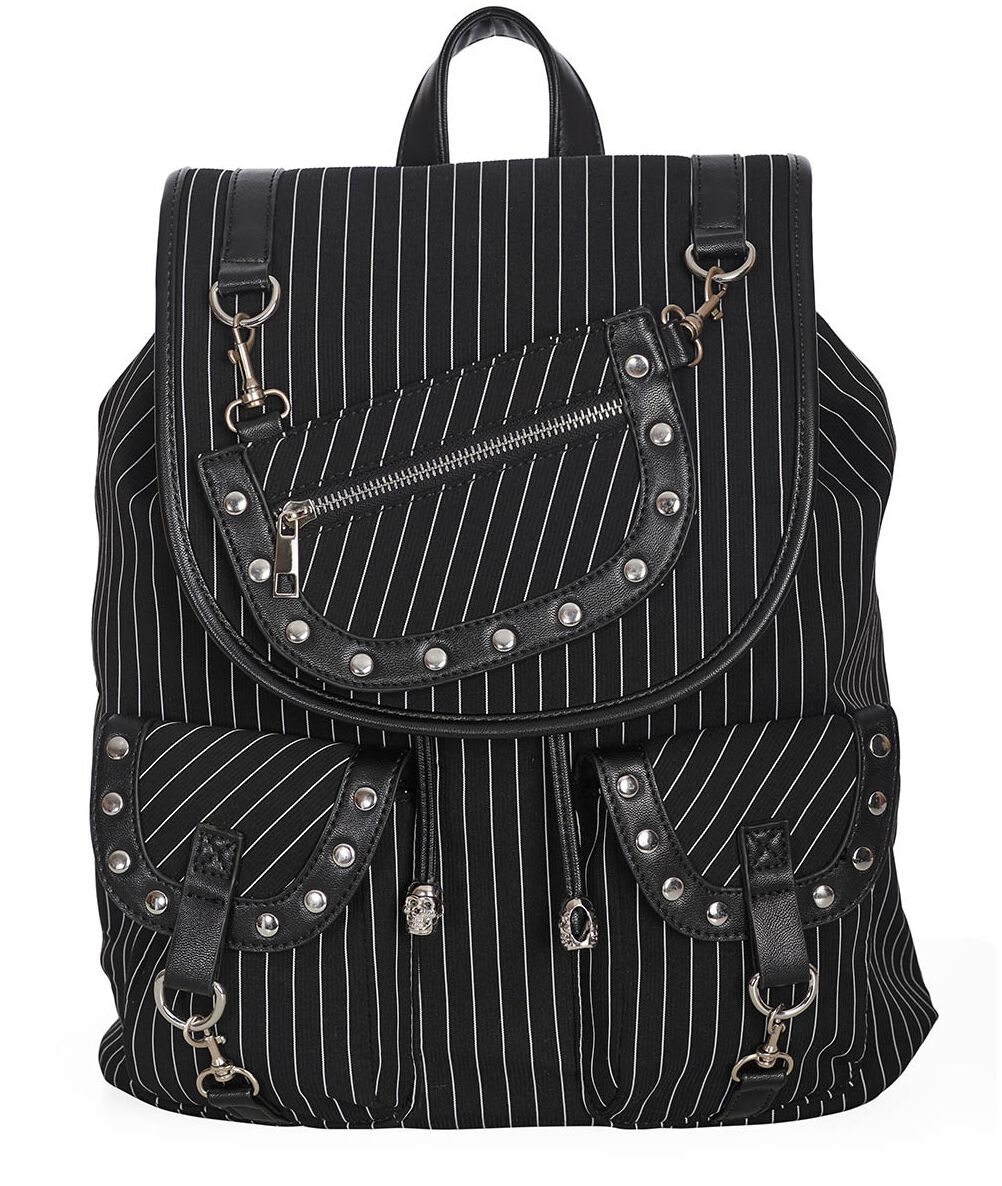 Sac à dos Gothic de Banned Alternative - Black Core Pinstripe - pour Femme - noir - Banned Alternative