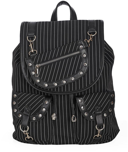 Sac à dos Gothic de Banned Alternative - Black Core Pinstripe - pour Femme - noir - Banned Alternative