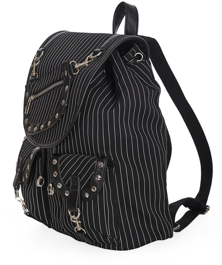 Sac à dos Gothic de Banned Alternative - Black Core Pinstripe - pour Femme - noir - Banned Alternative - View 2