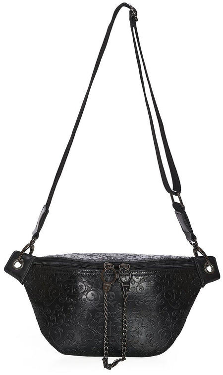Sac Banane Gothic de Banned Alternative - Damien Embossed - pour Femme - noir - Banned Alternative