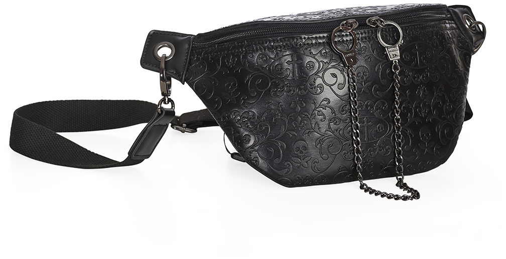 Sac Banane Gothic de Banned Alternative - Damien Embossed - pour Femme - noir - Banned Alternative - View 2