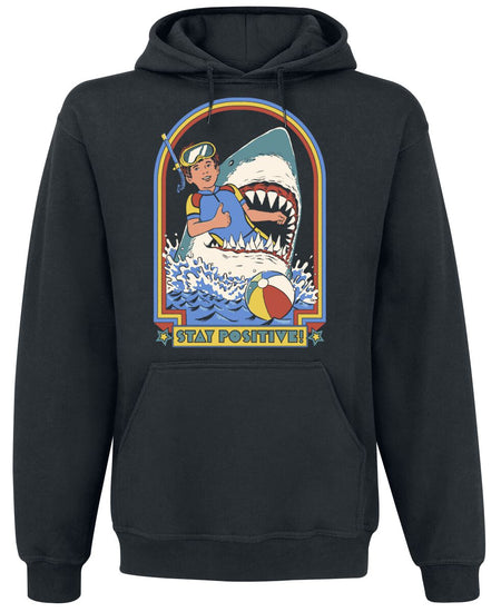 Sweat-shirt à capuche Fun de Steven Rhodes - Stay Positive - M à XXL - pour Homme - noir - Steven Rhodes