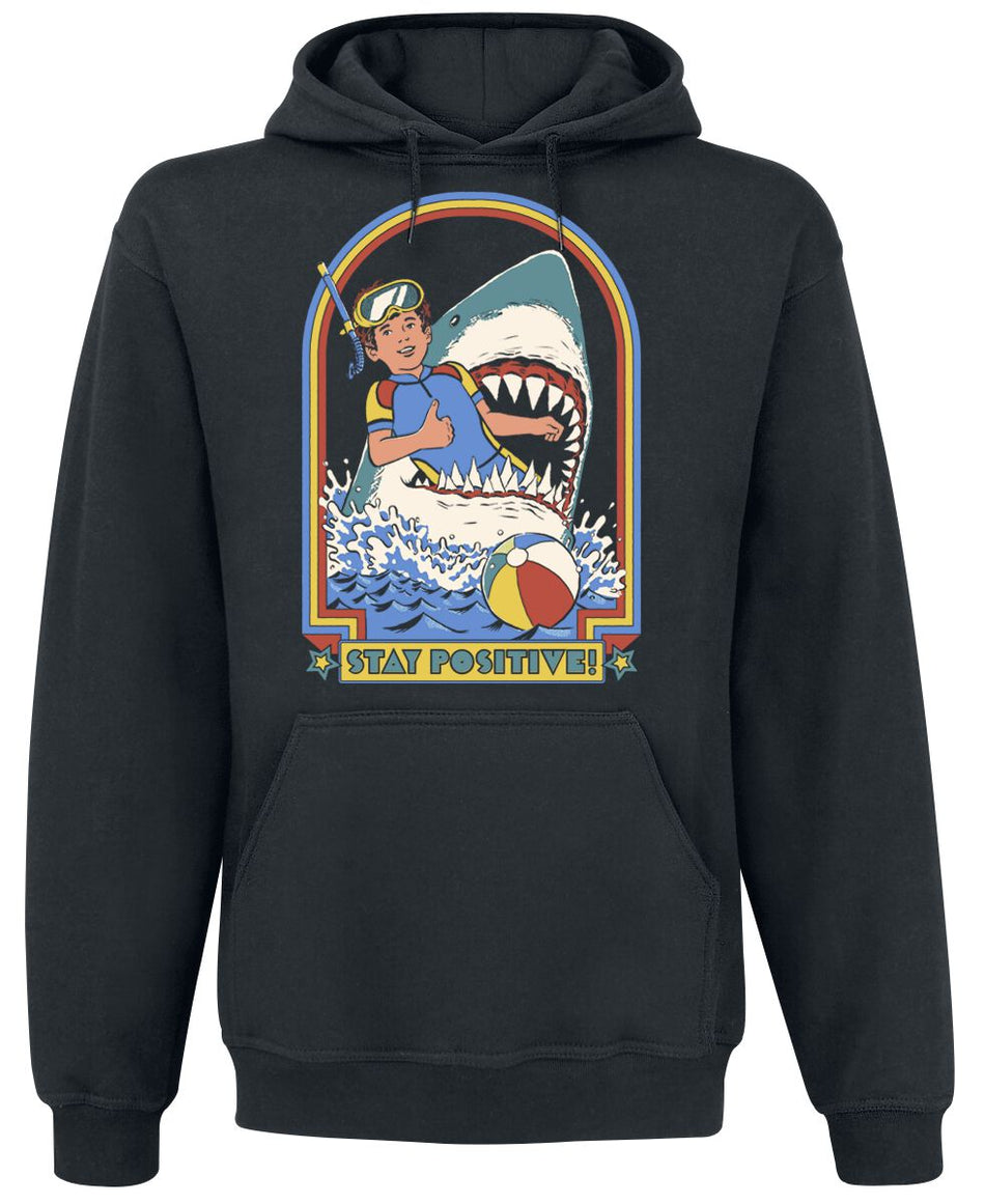Sweat-shirt à capuche Fun de Steven Rhodes - Stay Positive - M à XXL - pour Homme - noir - Steven Rhodes