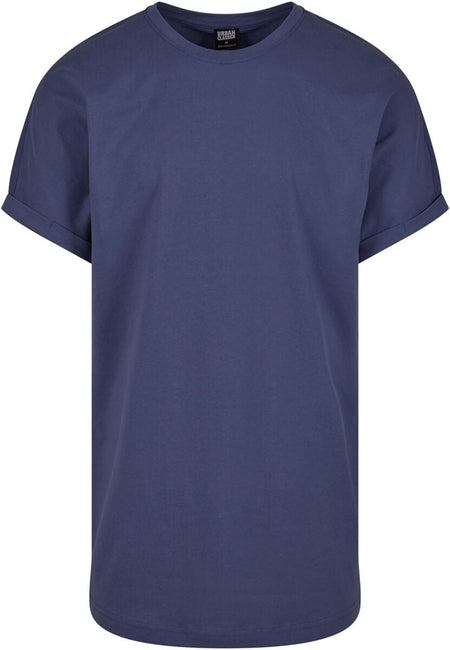 T-Shirt Manches courtes  de Urban Classics - T-Shirt Long Manches Retroussées - M - pour Homme - bleu - Urban Classics