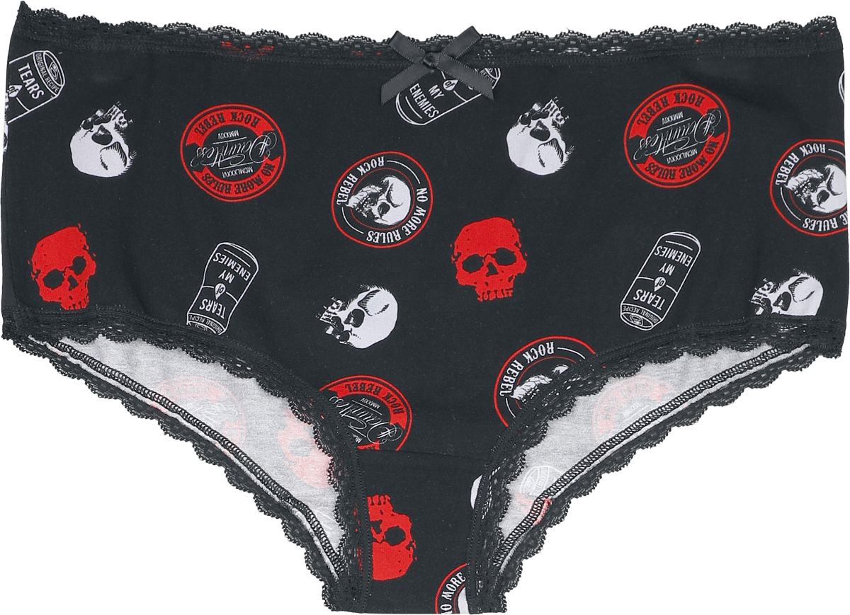 Lot de culottes  de Rock Rebel by EMP - Skulls & Details - S à XXL - pour Femme - noir - Rock Rebel by EMP - View 2