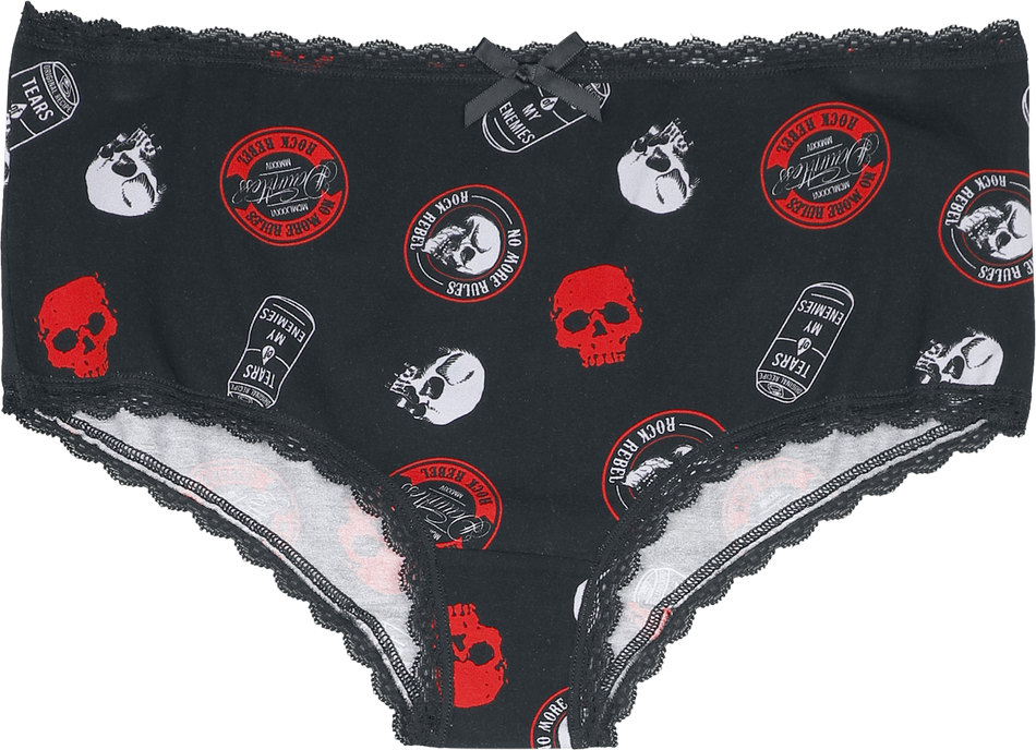Lot de culottes  de Rock Rebel by EMP - Skulls & Details - S à XXL - pour Femme - noir - Rock Rebel by EMP - View 2