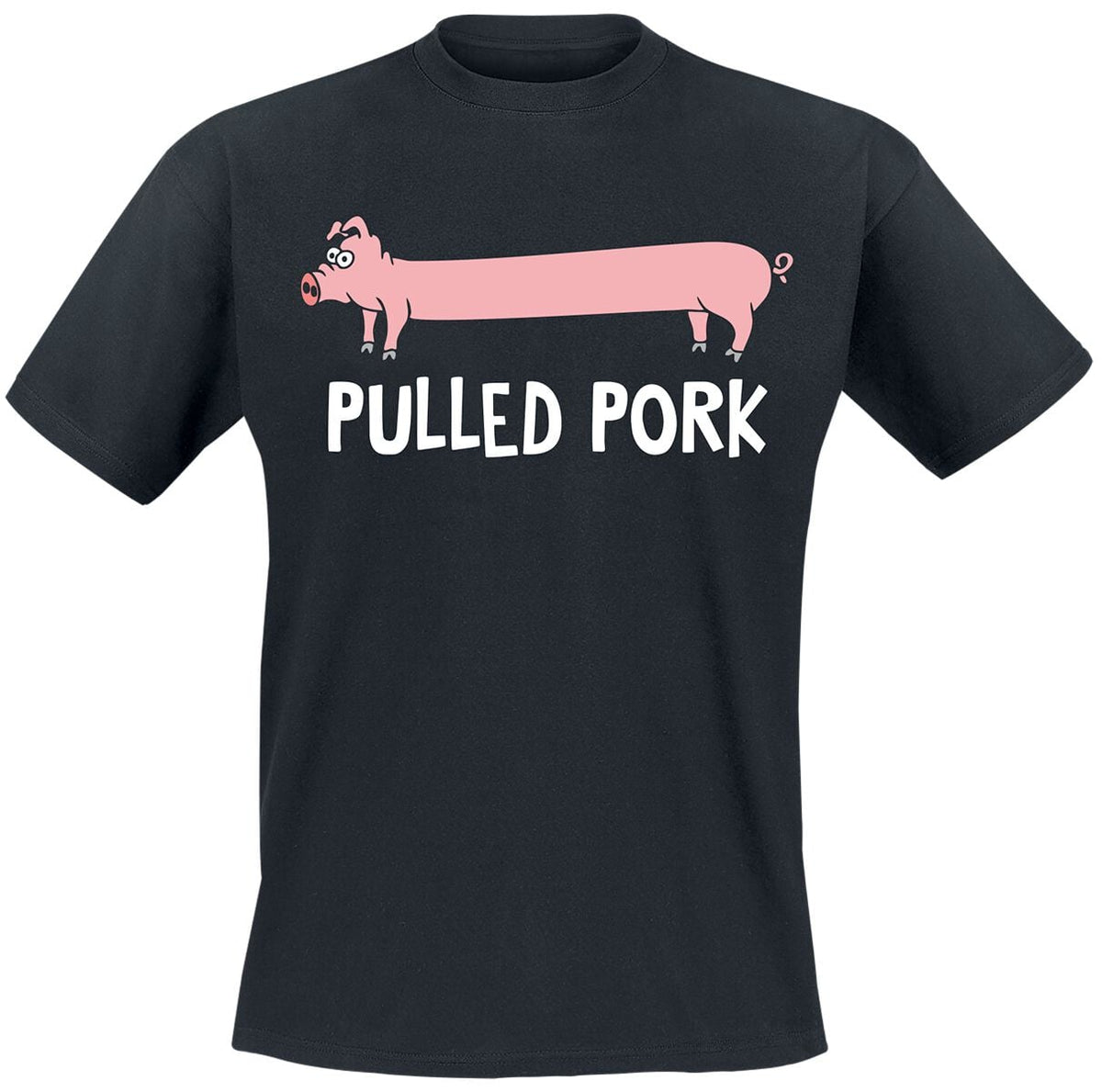 T-Shirt Manches courtes Fun de Tierisch - Pulled Pork - M à XXL - pour Homme - noir - Tierisch