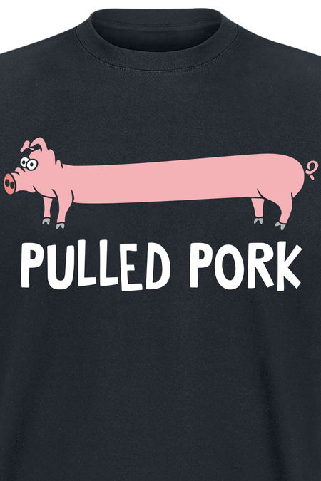 T-Shirt Manches courtes Fun de Tierisch - Pulled Pork - M à 3XL - pour Homme - noir - Tierisch - View 2
