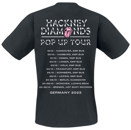 T-Shirt Manches courtes  de The Rolling Stones - Pop Up Tour Germany - Exclusive T-Shirt - S à XL - pour Homme - noir - The Rolling Stones - View 2