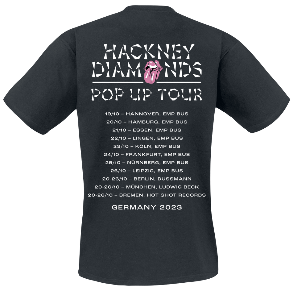 T-Shirt Manches courtes  de The Rolling Stones - Pop Up Tour Germany - Exclusive T-Shirt - S à XL - pour Homme - noir - The Rolling Stones - View 2