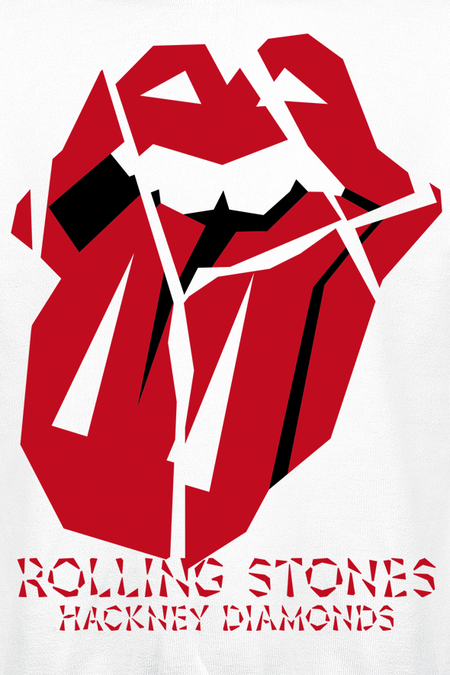 Sweat-shirt  de The Rolling Stones - Diamond Tongue White Crewneck - XL à XXL - pour Homme - blanc - The Rolling Stones - View 2