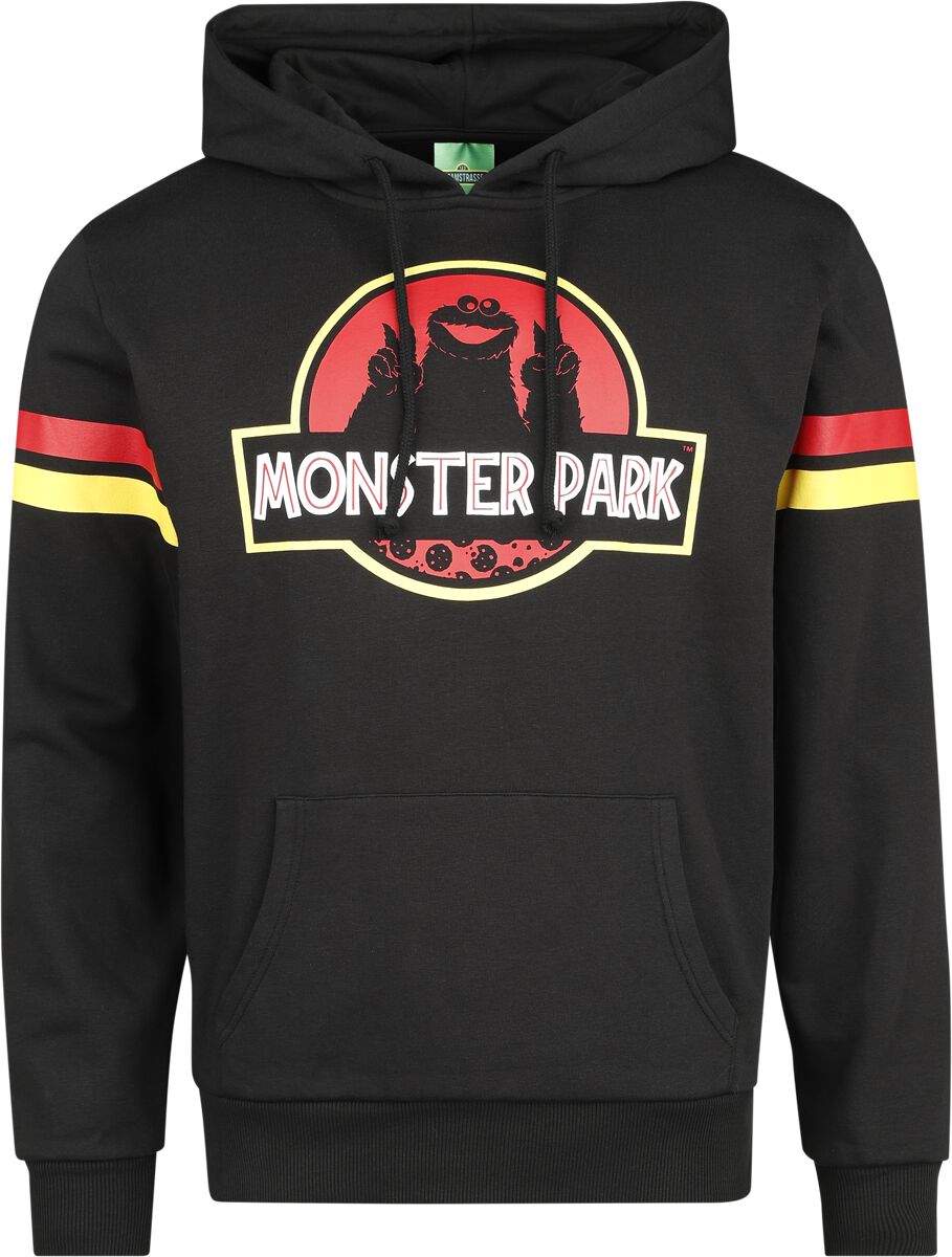 Sweat-shirt à capuche  de Sesame Street - Monster Park - M à XL - pour Homme - noir - Sesame Street