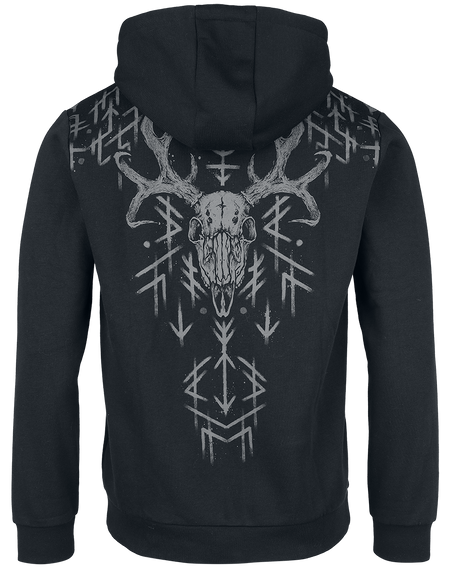 Sweat-shirt zippé à capuche  de Black Premium by EMP - Raven Skull Zipper Hoodie - S à XXL - pour Homme - noir - Black Premium by EMP - View 2