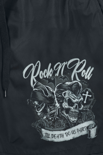 Short de bain Rockabilly de RnR Till Death - S à XL - pour Homme - noir - RnR Till Death - View 2