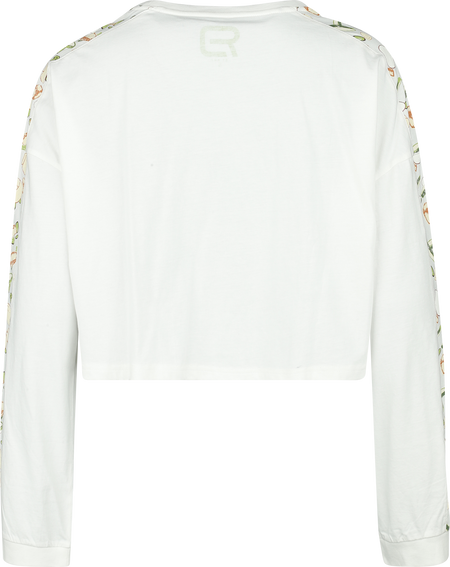 T-shirt manches longues  de RED by EMP - Cropped Longsleeve With Frog Print - S à XXL - pour Femme - beige - RED by EMP - View 2