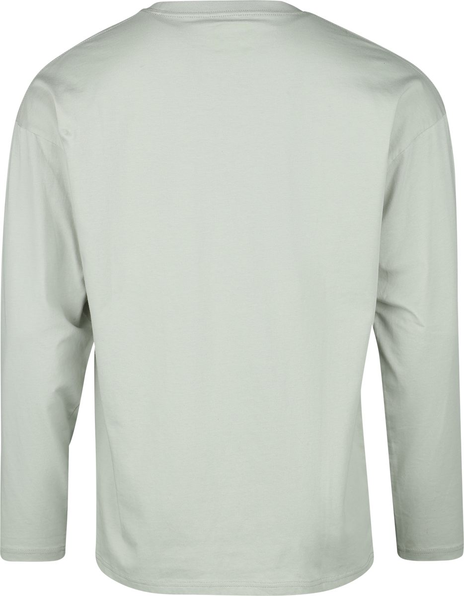 T-shirt manches longues  de RED by EMP - Longsleeve With Frontpocket And Small Print - S à M - pour Homme - vert clair - RED by EMP - View 2