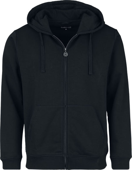 Sweat-shirt zippé à capuche Gothic de Gothicana by EMP - Mask Of Sanity - S à XL - pour Homme - noir - Gothicana by EMP