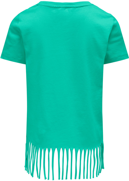 T-shirt  de Kids ONLY - Kogalison - Haut Varsity Imprimé Métallisé - 122/128 - pour filles - vert - Kids ONLY - View 2