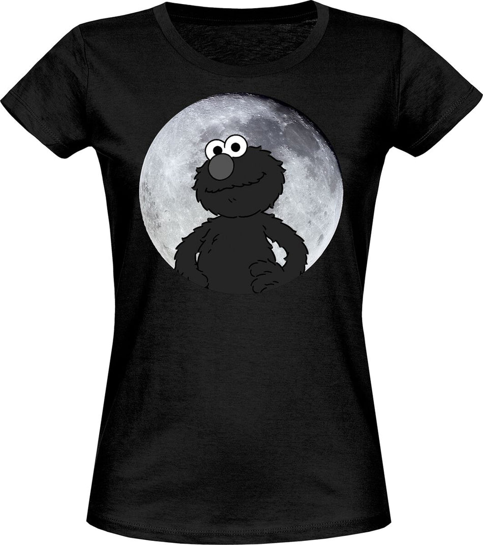 T-Shirt Manches courtes  de Sesame Street - Elmo Moonlight - S à XXL - pour Femme - noir - Sesame Street