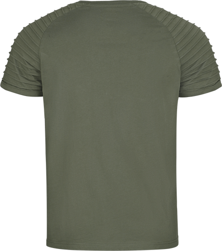 T-Shirt Manches courtes  de RED by EMP - T-Shirt Avec Plis Décoratifs - M à XXL - pour Homme - olive - RED by EMP - View 2