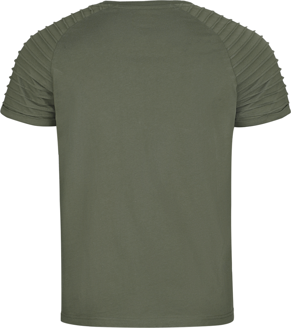 T-Shirt Manches courtes  de RED by EMP - T-Shirt Avec Plis Décoratifs - M à XXL - pour Homme - olive - RED by EMP - View 2