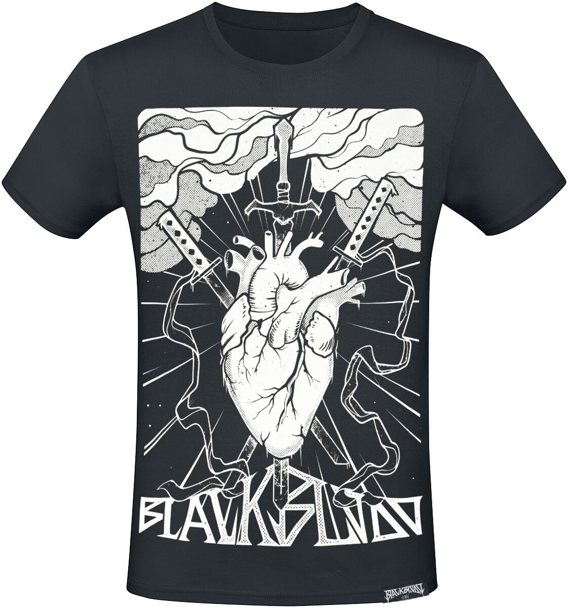 T-Shirt Manches courtes  de Black Blood by Gothicana - M à XXL - pour Homme - noir - Black Blood by Gothicana