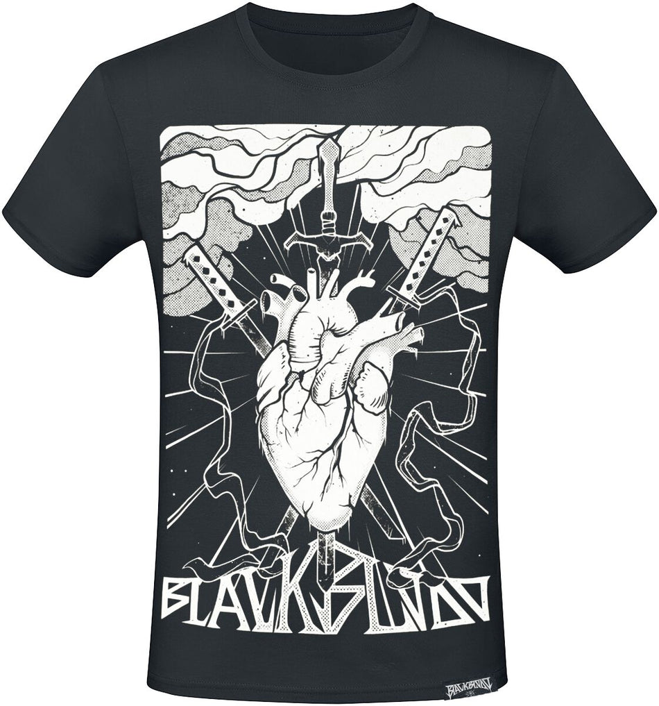 T-Shirt Manches courtes  de Black Blood by Gothicana - M à XXL - pour Homme - noir - Black Blood by Gothicana