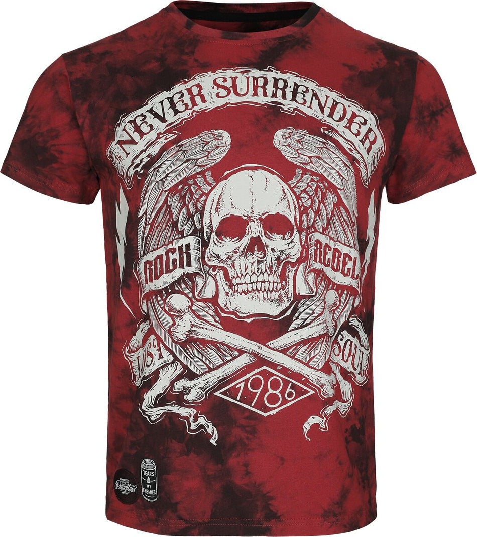 T-Shirt Manches courtes  de Rock Rebel by EMP - M à XXL - pour Homme - noir/rouge - Rock Rebel by EMP