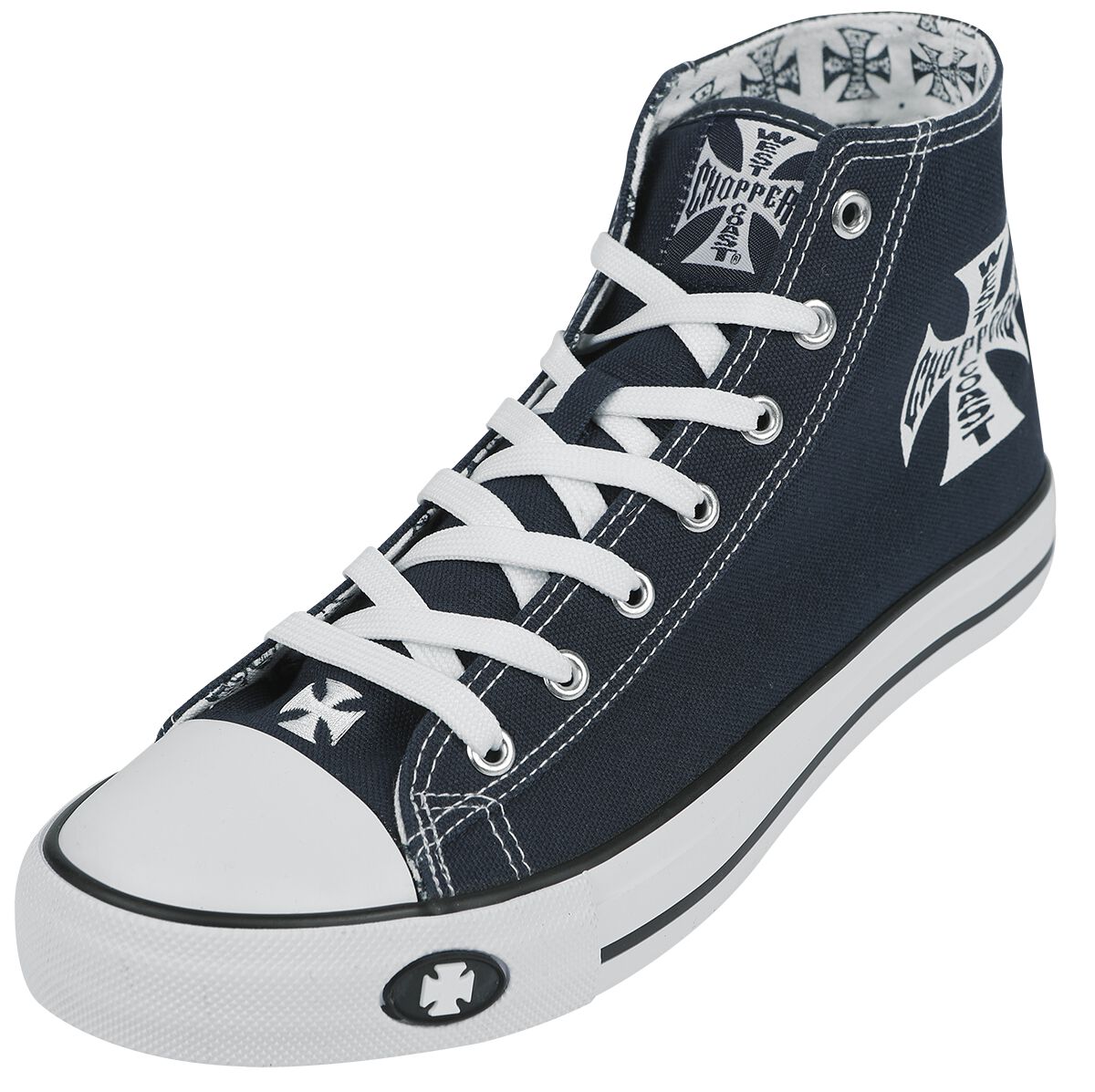 Baskets hautes Rockabilly de West Coast Choppers - Warrior - Baskets Montantes - EU40 à EU46 - pour Homme - marine - West Coast Choppers