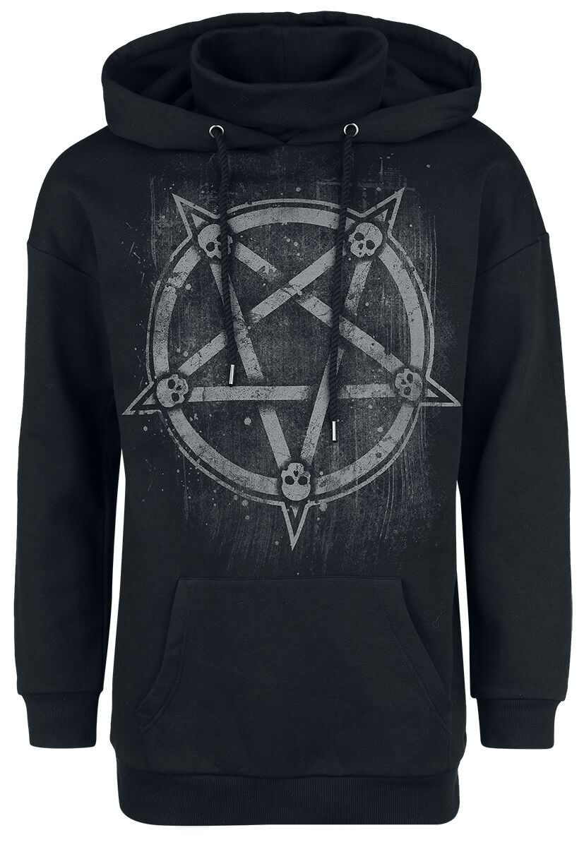Sweat-shirt à capuche Gothic de Gothicana by EMP - Sweat à Capuche avec Col - S à XXL - pour Homme - noir - Gothicana by EMP