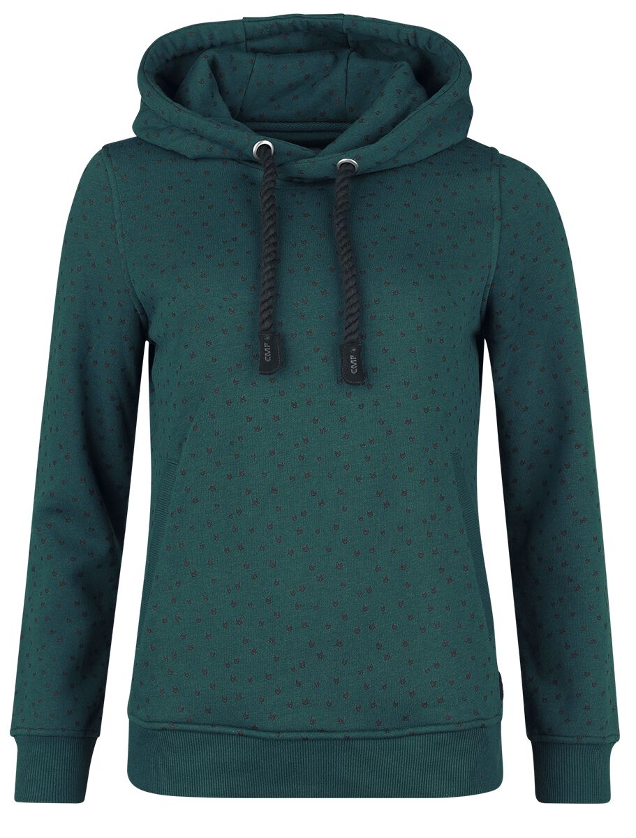 Sweat-shirt à capuche  de RED by EMP - Sweat à Cpauche Imprimé Intégral - S à XL - pour Femme - vert foncé - RED by EMP