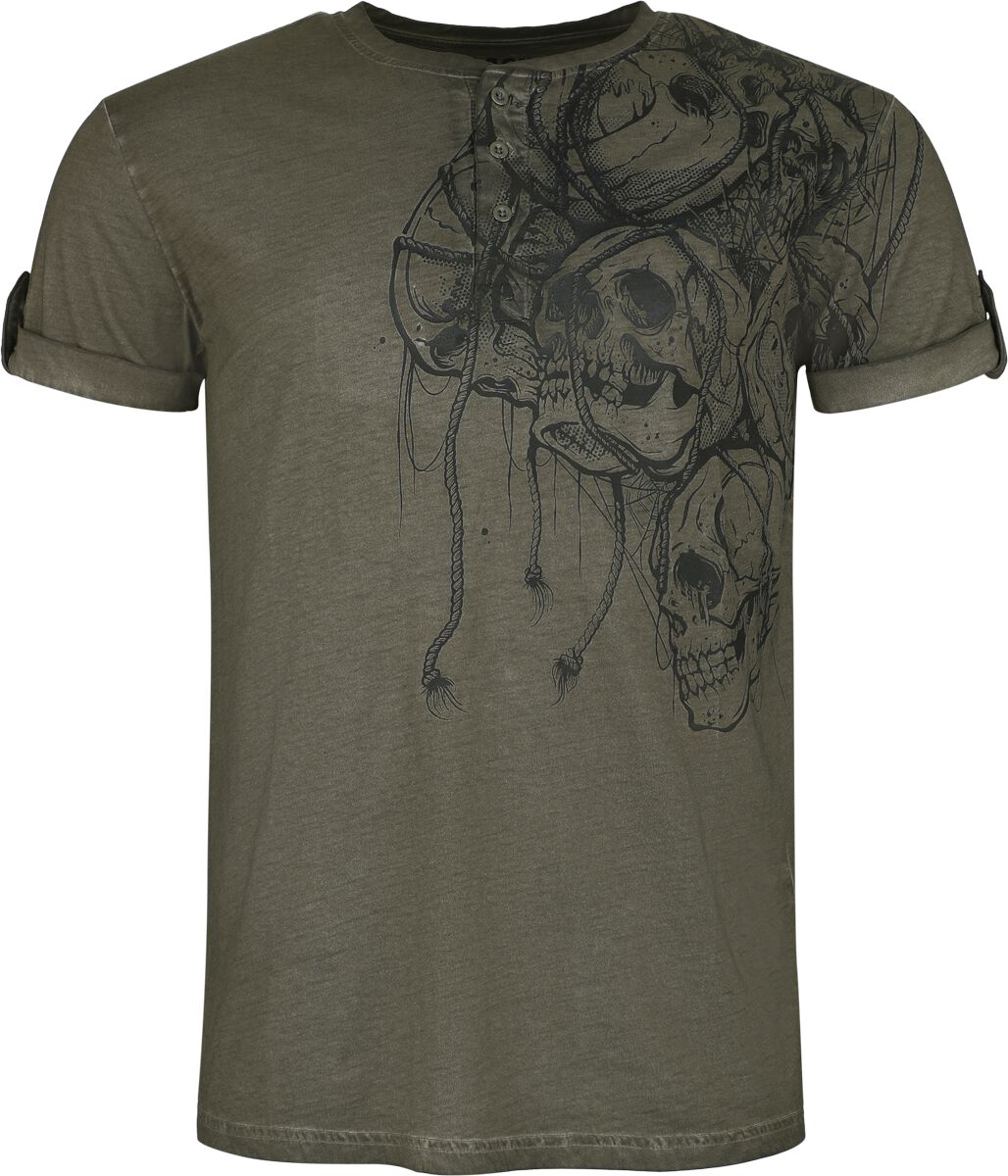 T-Shirt Manches courtes  de Black Premium by EMP - M à XXL - pour Homme - vert - Black Premium by EMP