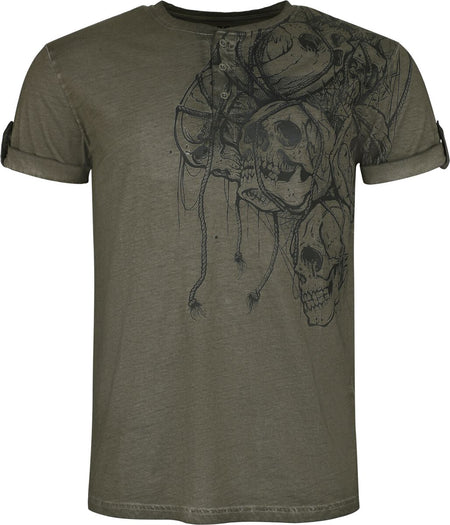 T-Shirt Manches courtes  de Black Premium by EMP - M à XXL - pour Homme - vert - Black Premium by EMP