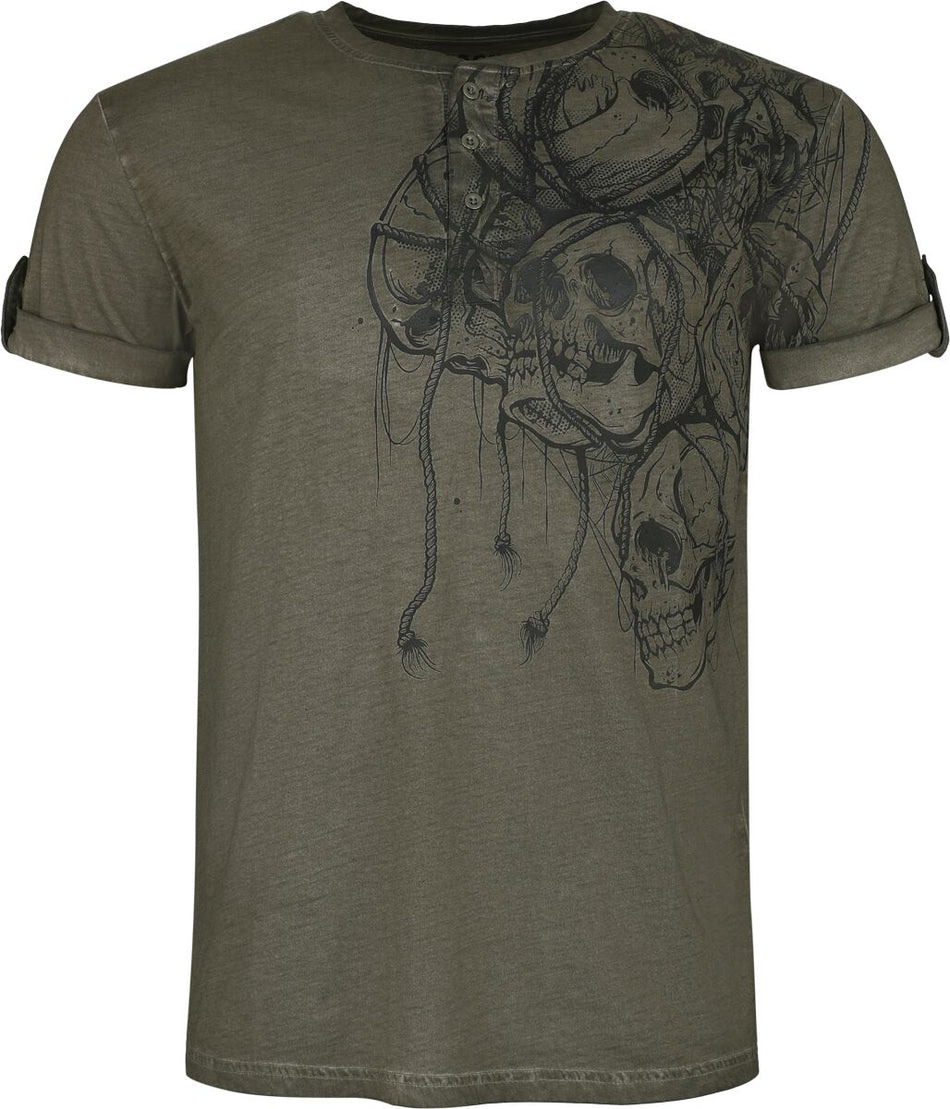 T-Shirt Manches courtes  de Black Premium by EMP - M à XXL - pour Homme - vert - Black Premium by EMP