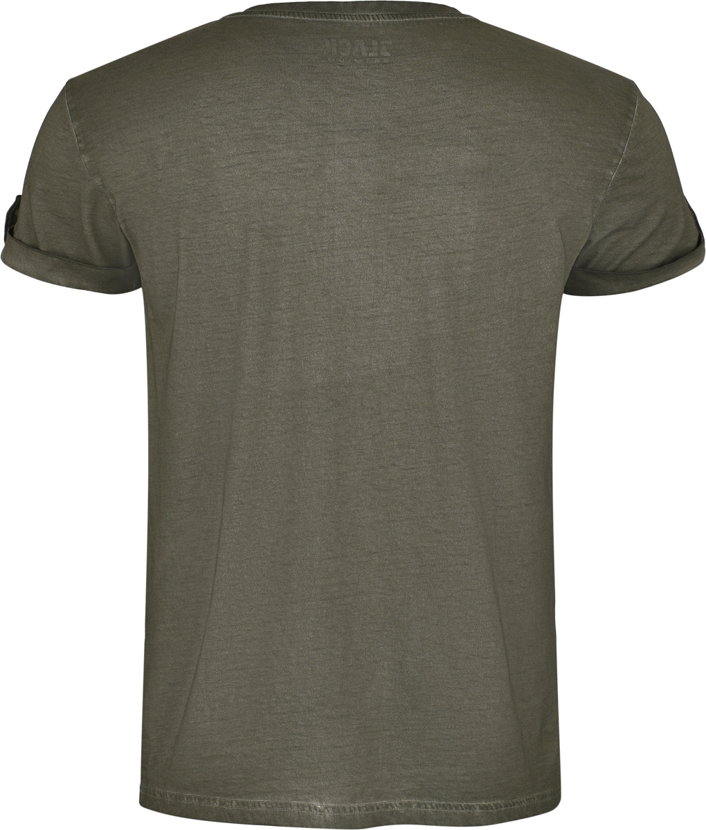 T-Shirt Manches courtes  de Black Premium by EMP - M à XXL - pour Homme - vert - Black Premium by EMP - View 2