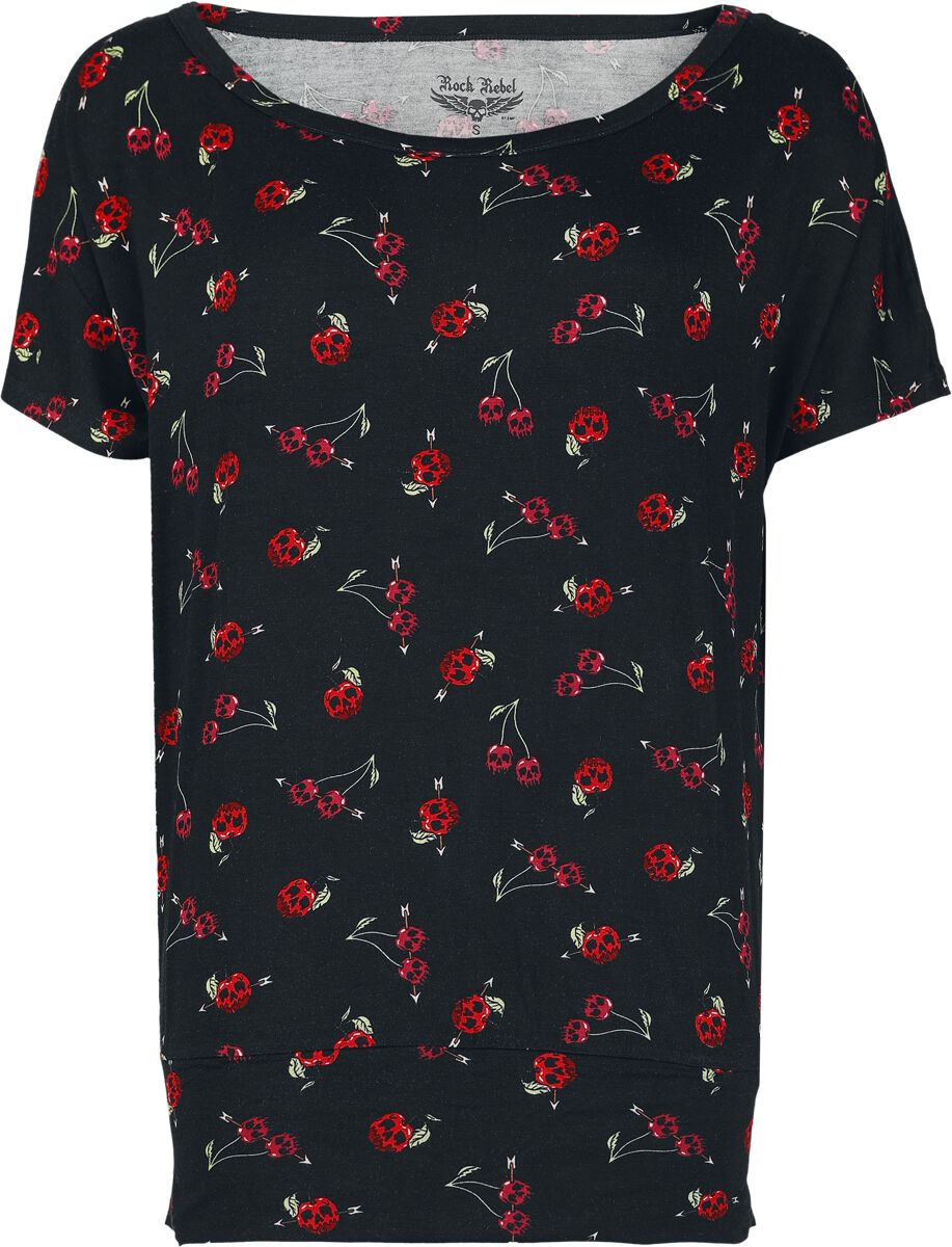 T-Shirt Manches courtes  de Rock Rebel by EMP - S à XL - pour Femme - noir - Rock Rebel by EMP